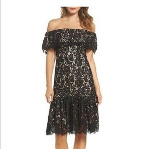 Eliza J | Lace Off The Shoulder Midi Dress